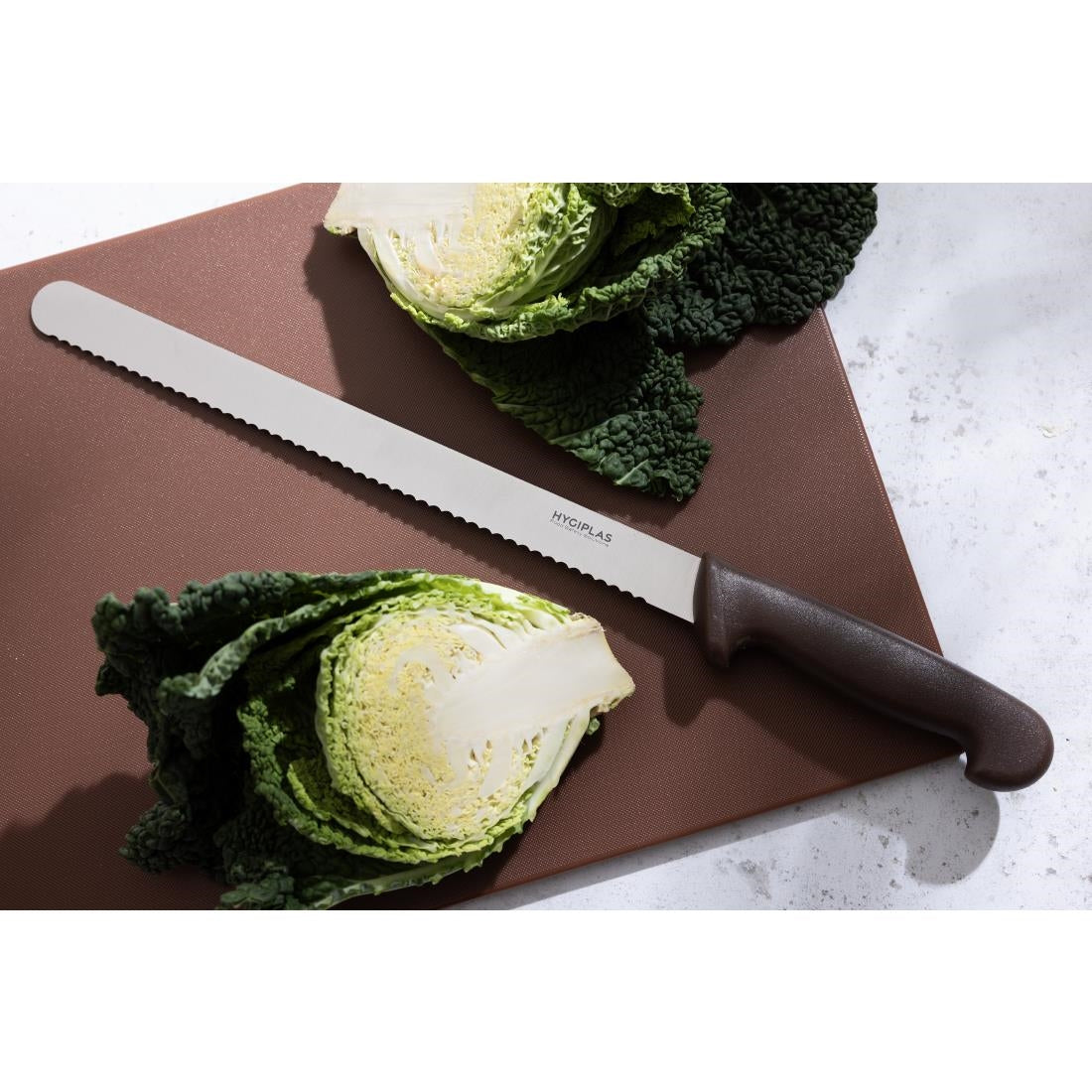 Hygiplas Slicer Serrated Brown Knife 305mm • PAS-FX118