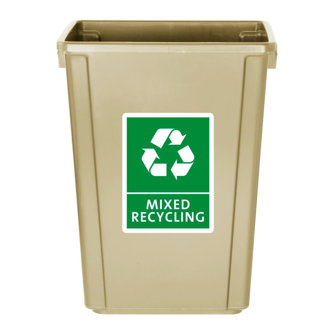 Jantex Slim Bin Beige 60Ltr (Space-saving design | Material: Polypropylene | 600(H)x455(W)x312(D)mm) • PAS-FX149