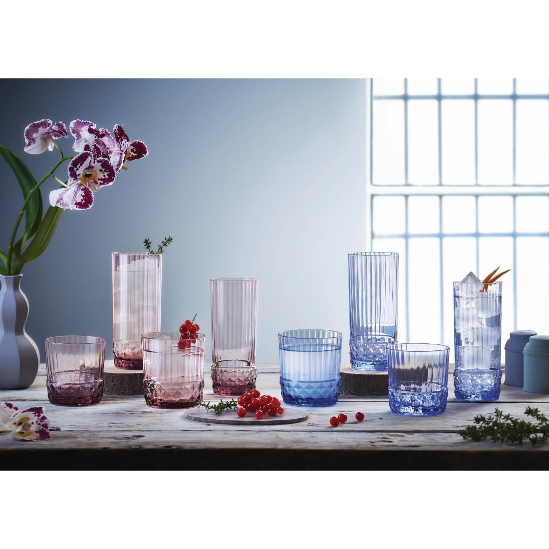 Bormioli Rocco America 20s Cooler Glasses 490ml Sapphire Blue (12 Pack) (Pack of 12) • PAS-FY002