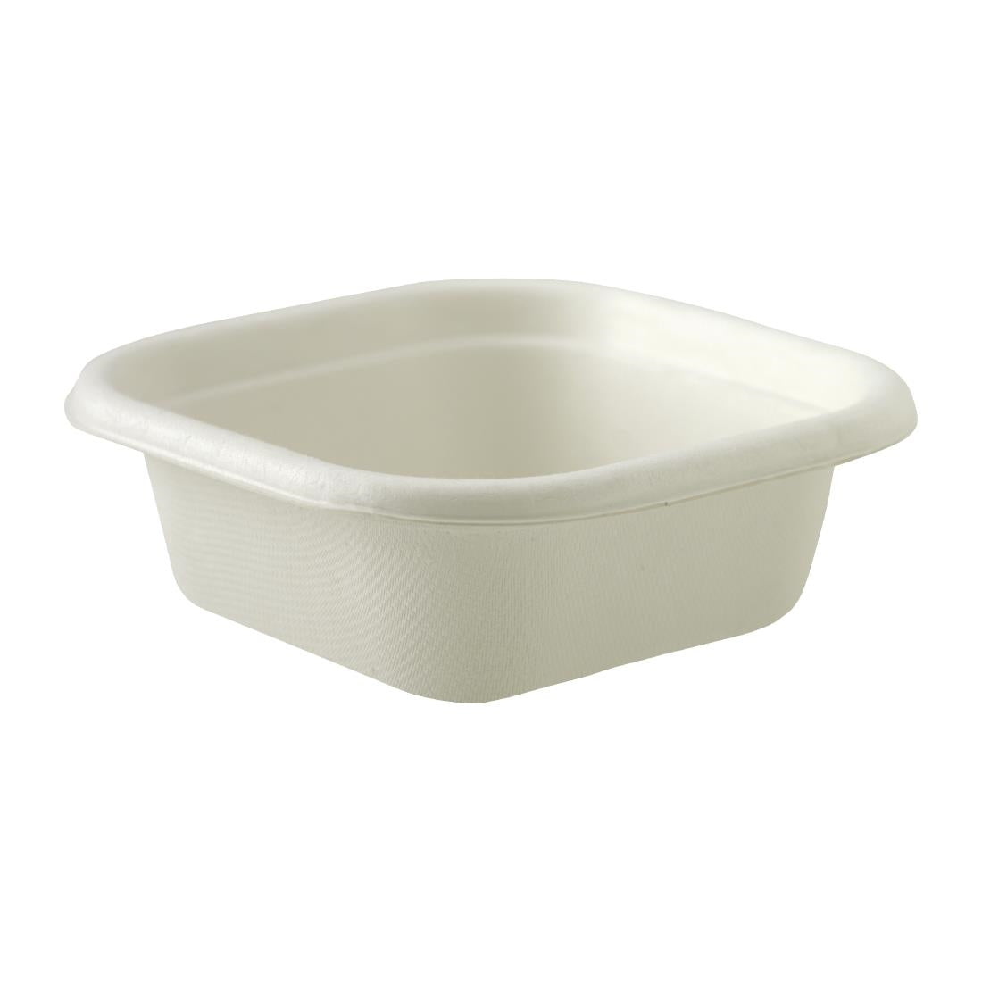 BioPak BioCane Takeaway White Square Bases - 280ml (600 Pack) (White Colourway | 280ml / 9.4oz | Pack of 600) • PAS-DU654