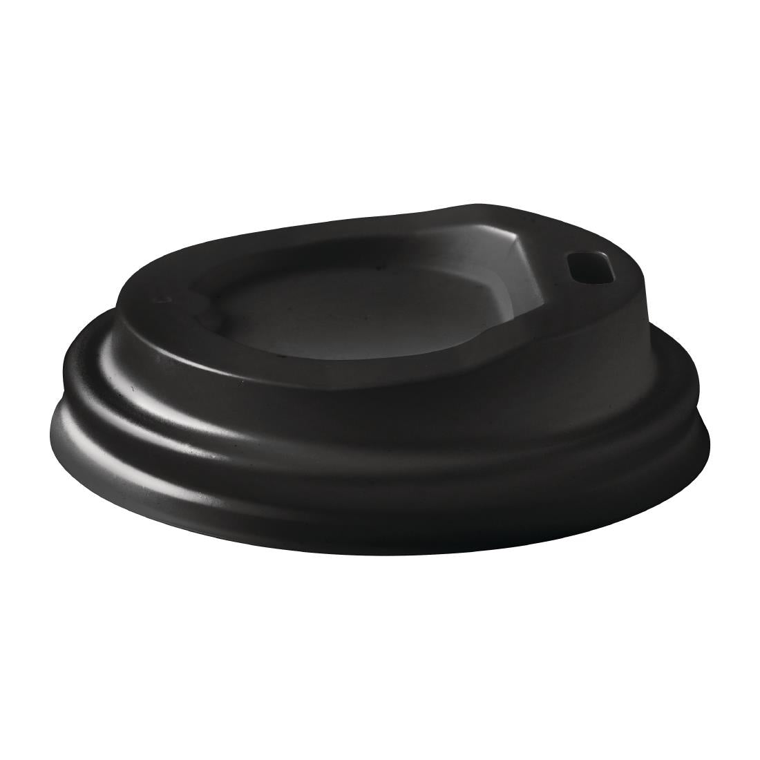 BioPak PLA Lids for BioPak BioCups 4oz 62mm Black (1000 Pack) (Pack of 1000) • PAS-FY060