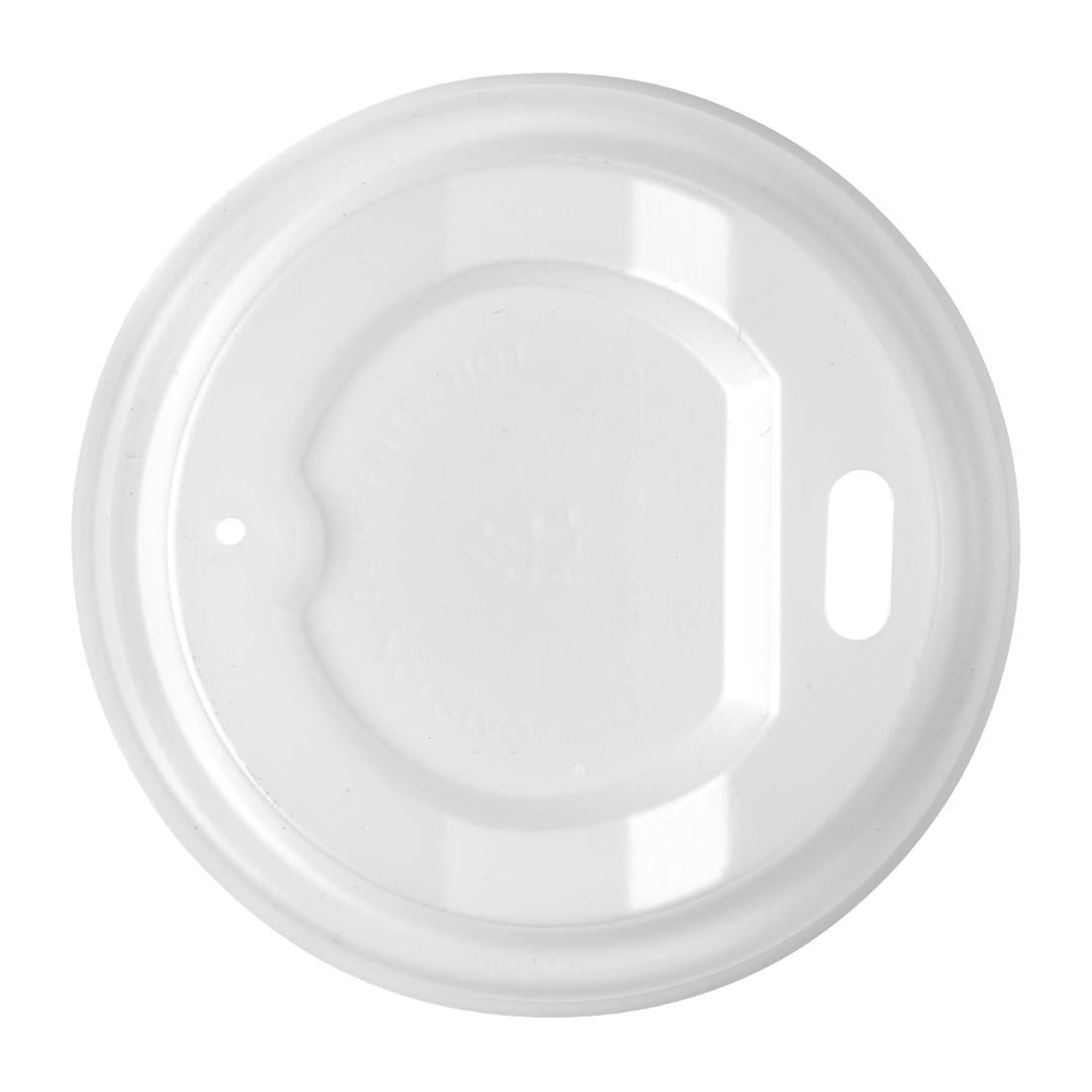 BioPak PLA Lids for BioPak BioCups 4oz 62mm White (1000 Pack) (Pack of 1000) • PAS-FY061