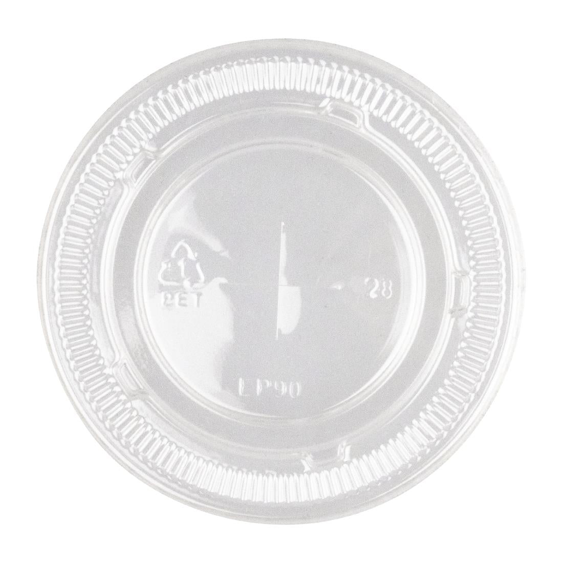BioPak PET Clear Flat Lid 90mm for BioCup Paper Cup 390-650ml 12-22oz (1000 Pack) (Recyclable | PET | Straw-Slot Lid | Pack of 1000) • PAS-FY090