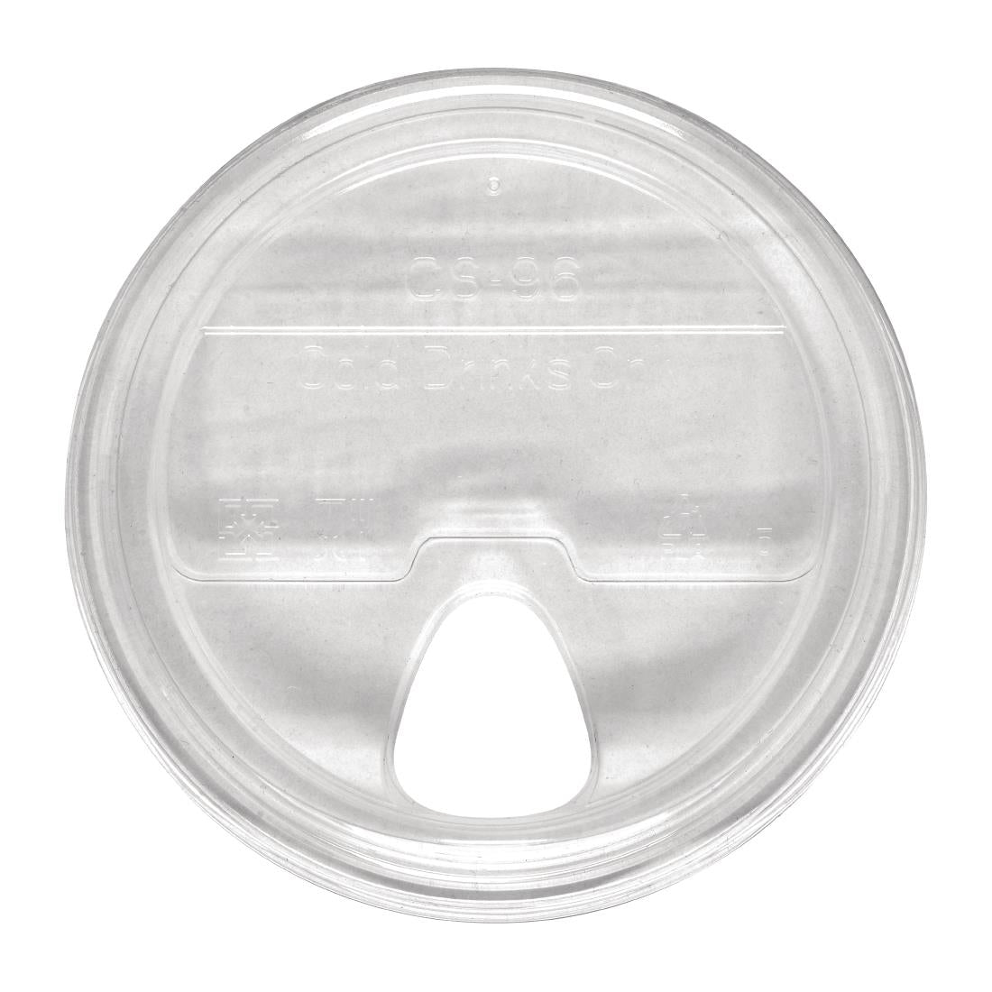 BioPak PLA Sipper Lid Clear for PLA BioCup 300-700ml (1000 Pack) • PAS-FY093