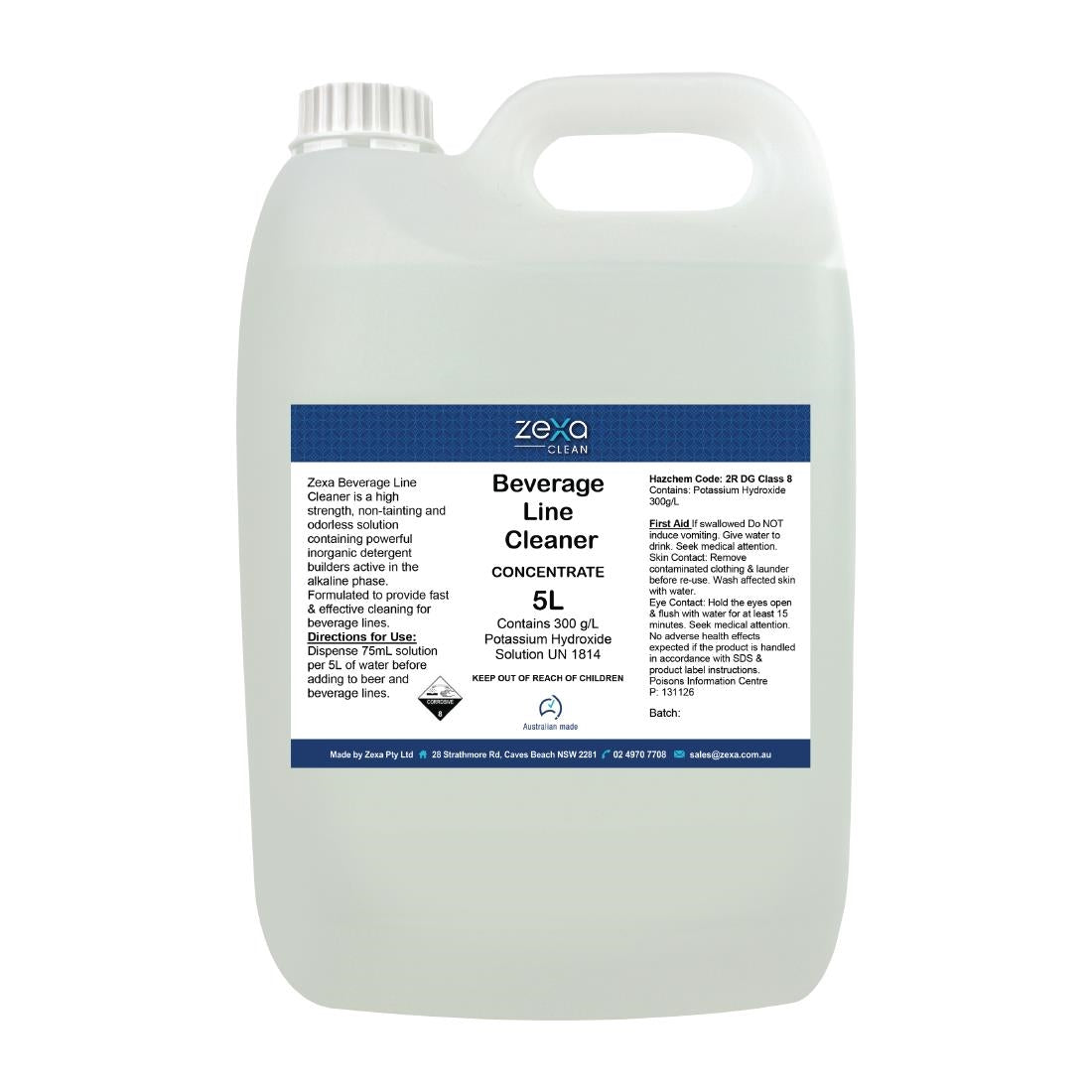 Zexa Beverage Line Cleaner 5Ltr • PAS-FY109
