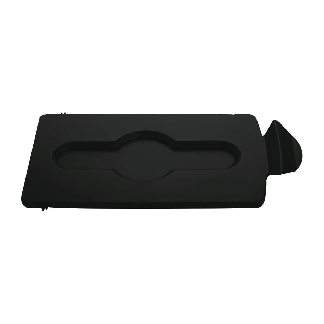 Slim Jim Recycling Station Black Closed Lid • PAS-FY153