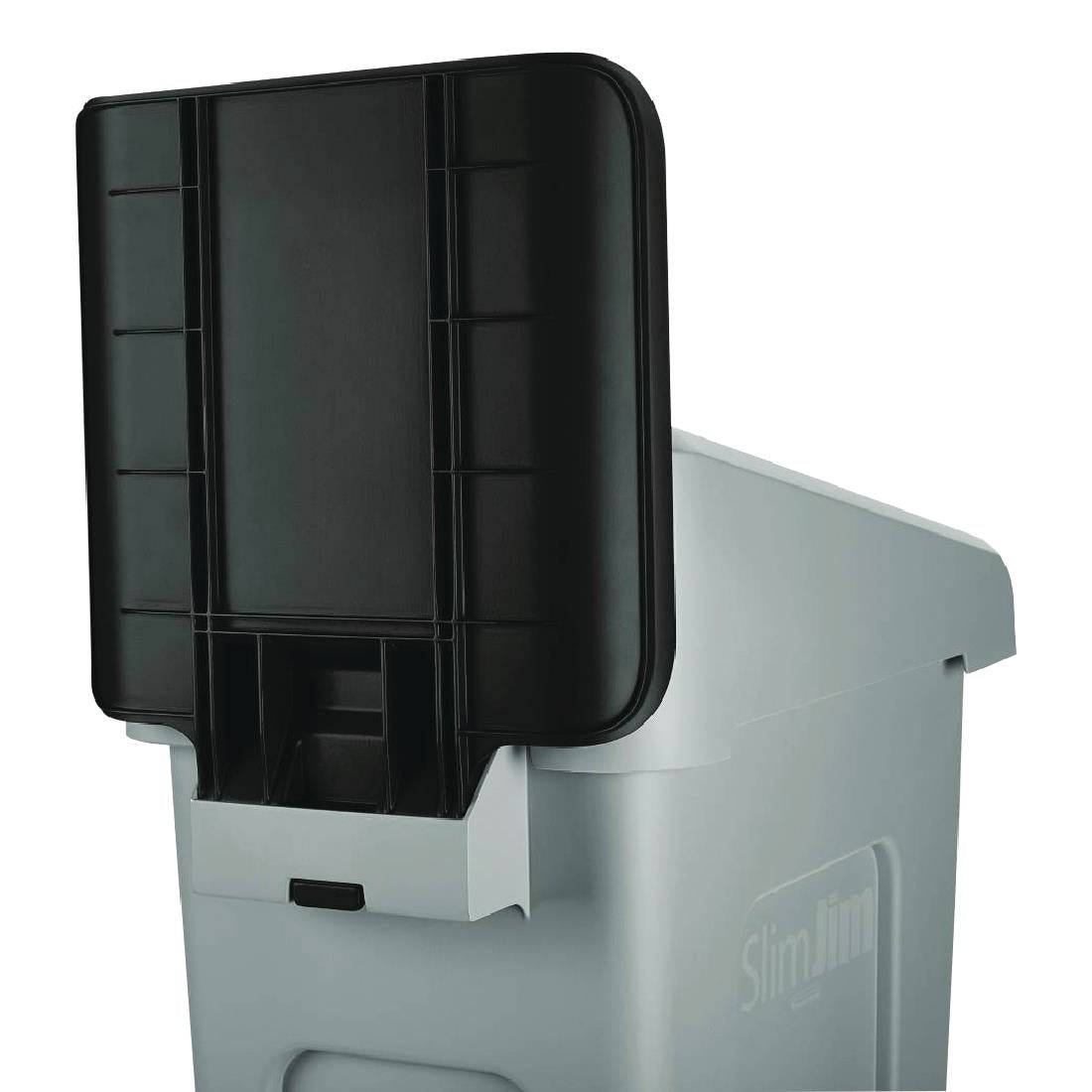 Rubbermaid Slim Jim Recycling Station Black Billboard • PAS-FY154