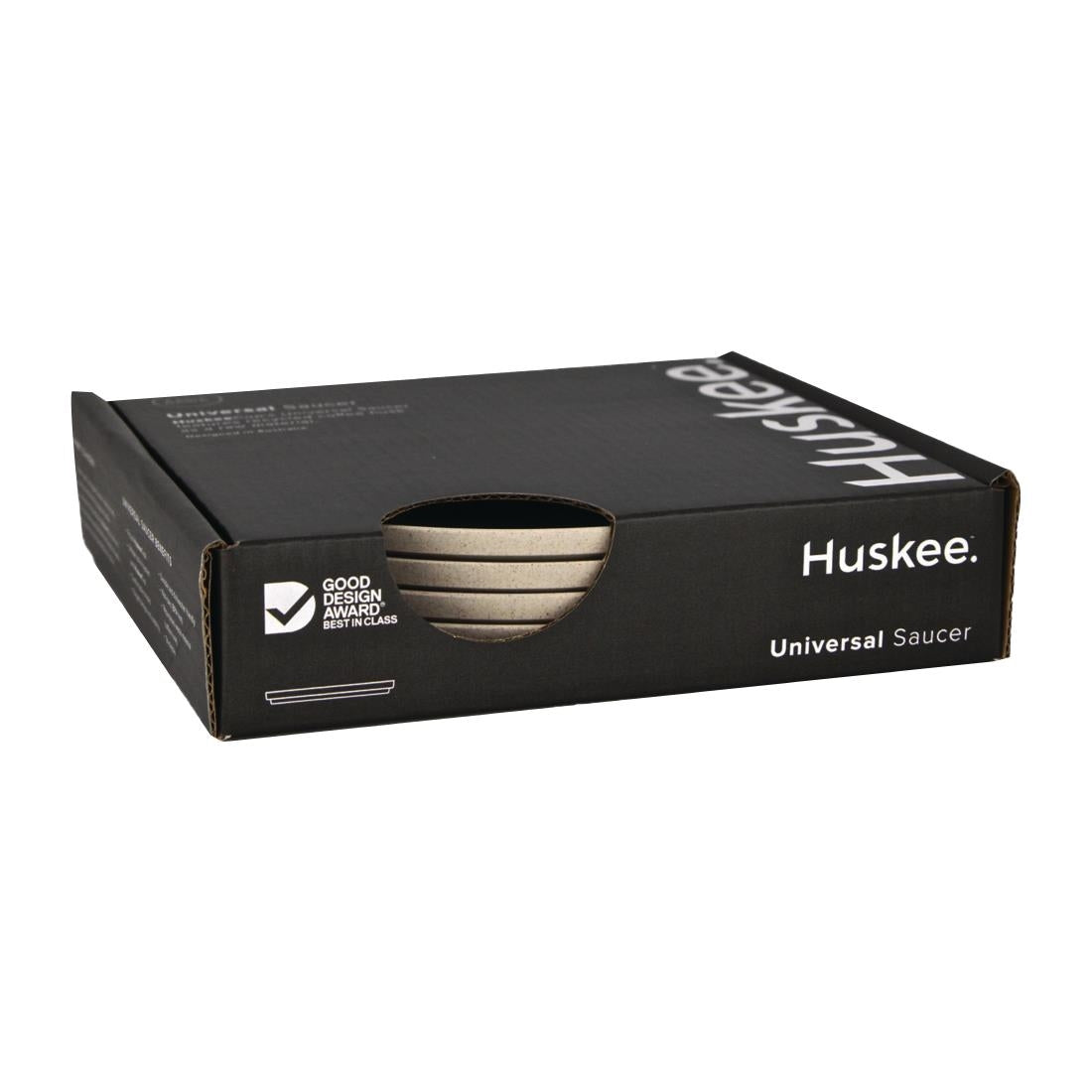 HuskeeCup Universal Saucer Natural (4 Pack) (Box of 4 | Made from coffee husks | Durable and reusable) • PAS-FY258