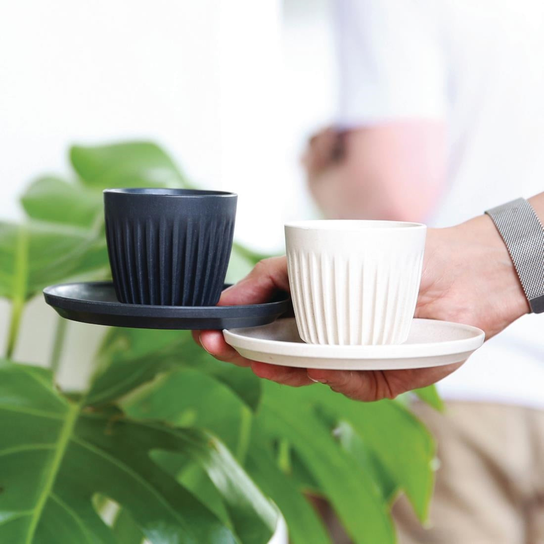 Huskee Saucer for Espresso Cups 3oz Charcoal (4 Pack) (Pack of 4) • PAS-FY311