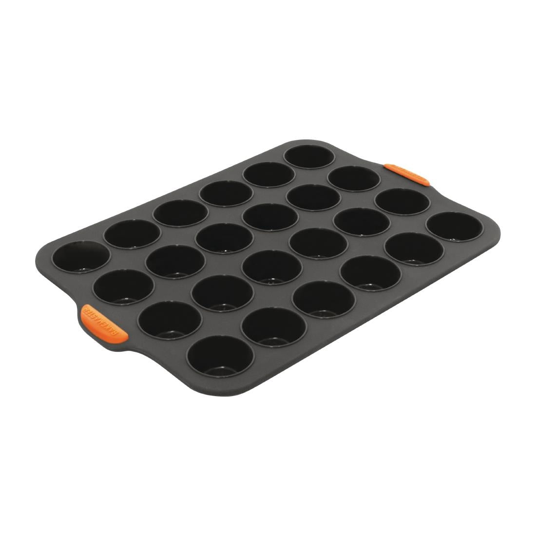Bakemaster Reinforced Silicone Muffin Pan Mini 24 Cup (45x25mm) Grey - 35.5x24.5cm • PAS-FY439