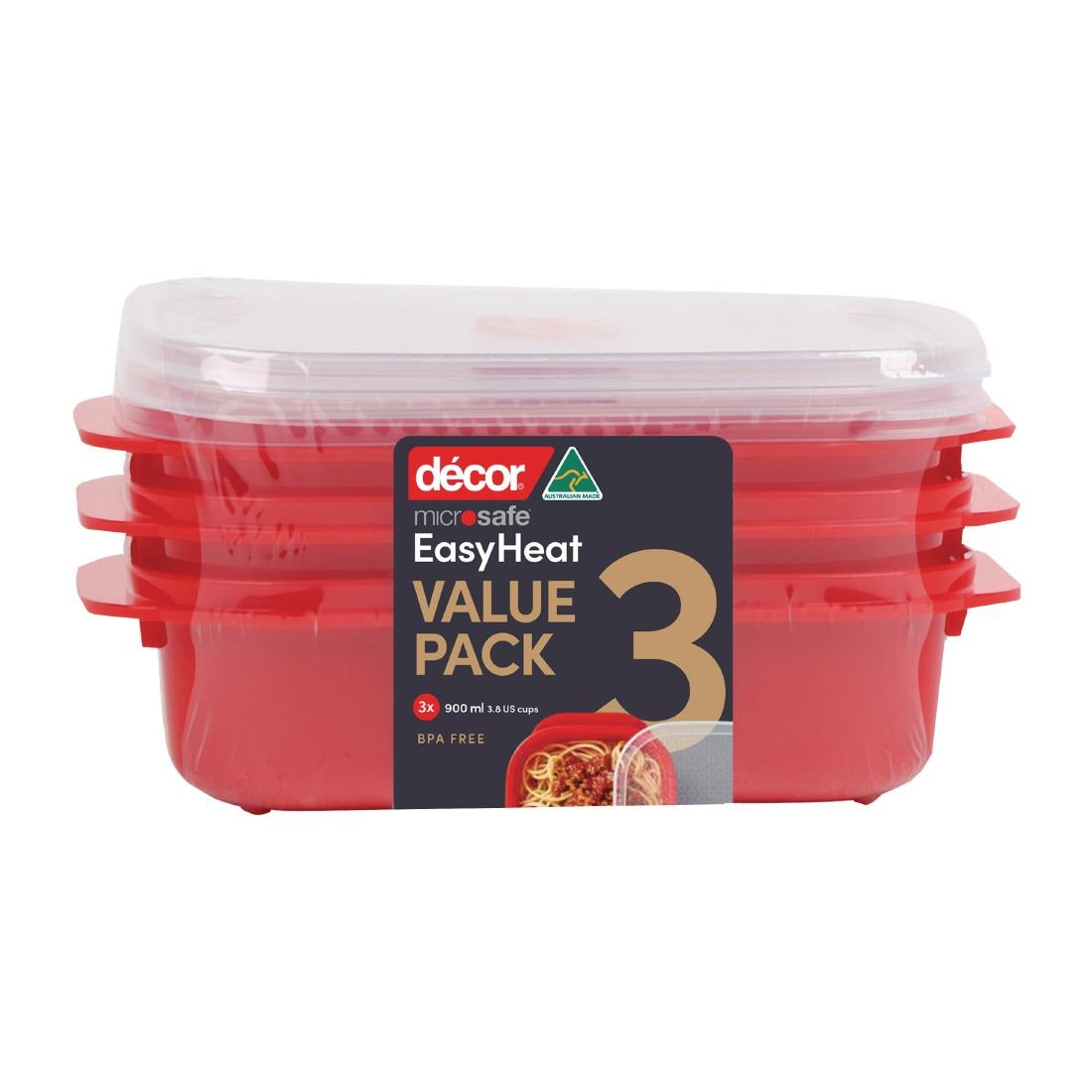 Décor Microsafe Oblong 900Ml 3Pk • PAS-FY465