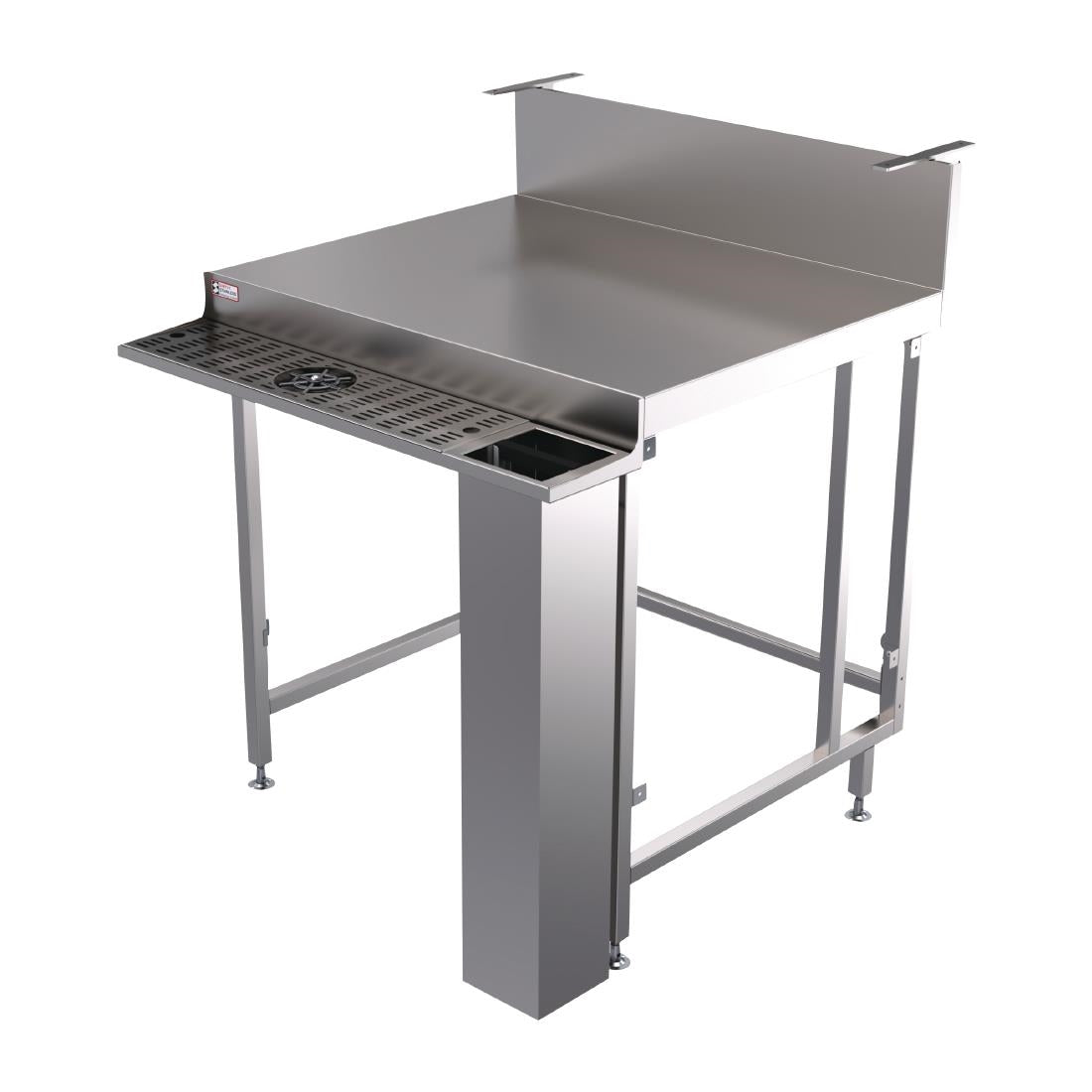 Simply Stainless Coffee Bench with Glass Rinser 900mm Wide • PAS-FY570