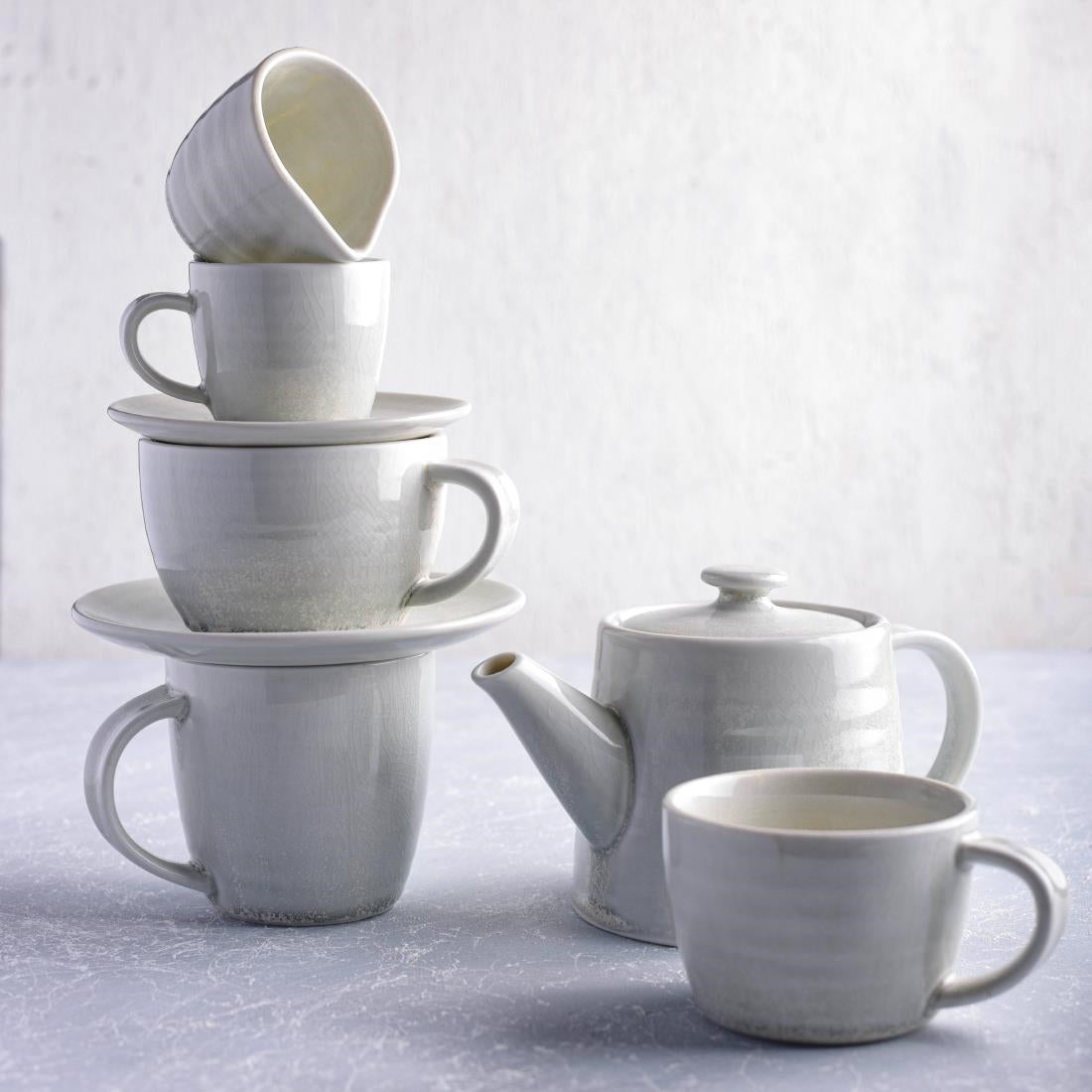 Moda Porcelain Willow Espresso Saucer 115mm (6 Pack) • PAS-FY670