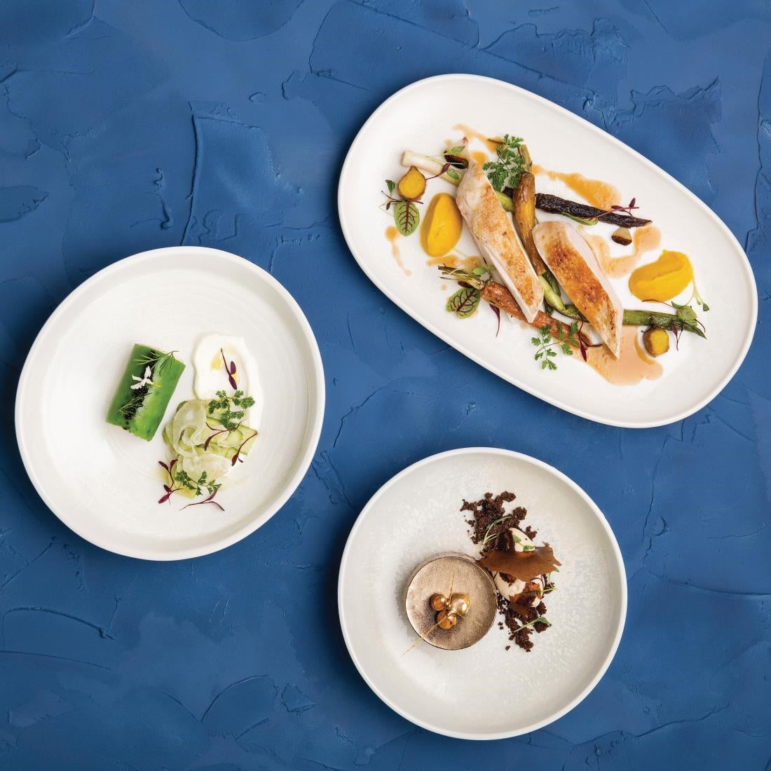 Moda Porcelain Snow Oval Coupe Plate - 305x180mm (6 Pack) • PAS-FY693