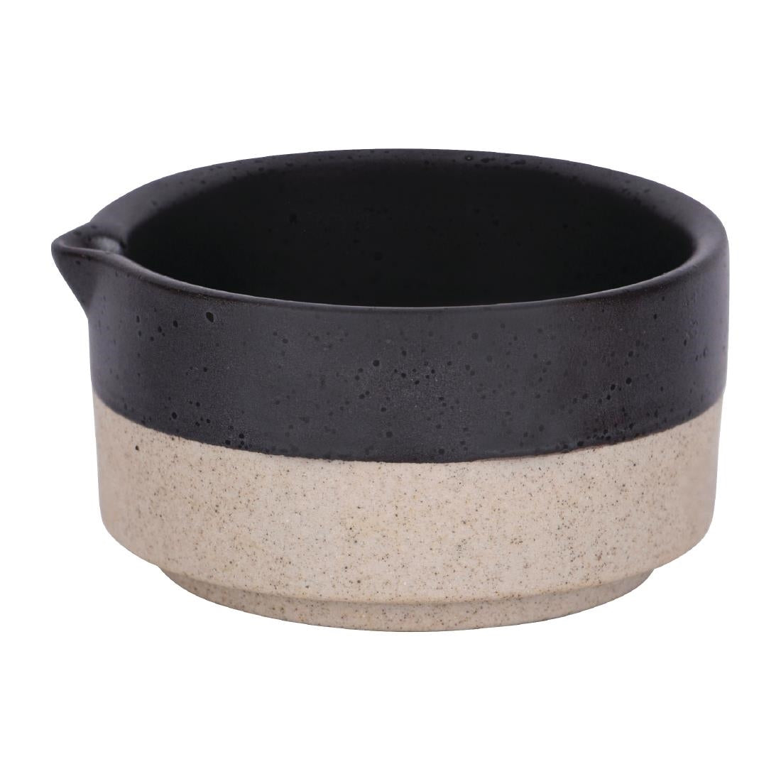 Tablekraft Soho Jug with No Handle Speckle Black 80ml - 76x70x30mm 80ml (12 Pack) • PAS-FY931