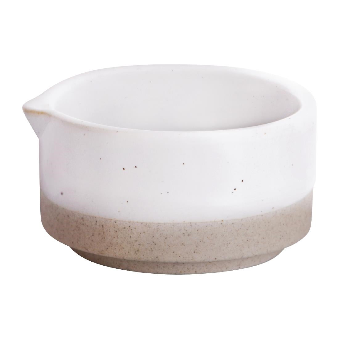 Tablekraft Soho Jug with No Handle White Pebble 80ml - 76x70x30mm 80ml (12 Pack) (Pack of 12) • PAS-FY932