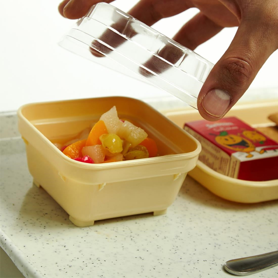 KH Disposable Lid for Square Bowl Pet (1000 Pack) (Pet Bowl compatible | Pack of 1000) • PAS-FZ104