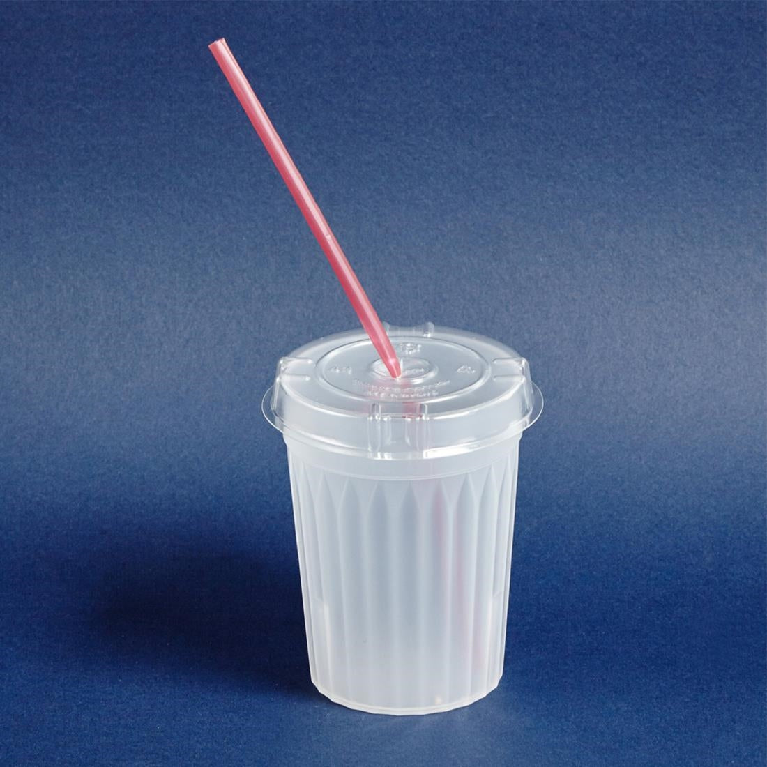 KH Disposable Lid for Tumbler 230ml W/Straw Slot Pet(1000 Pack) (230ml size compatiblity | Pack of 1000) • PAS-FZ105