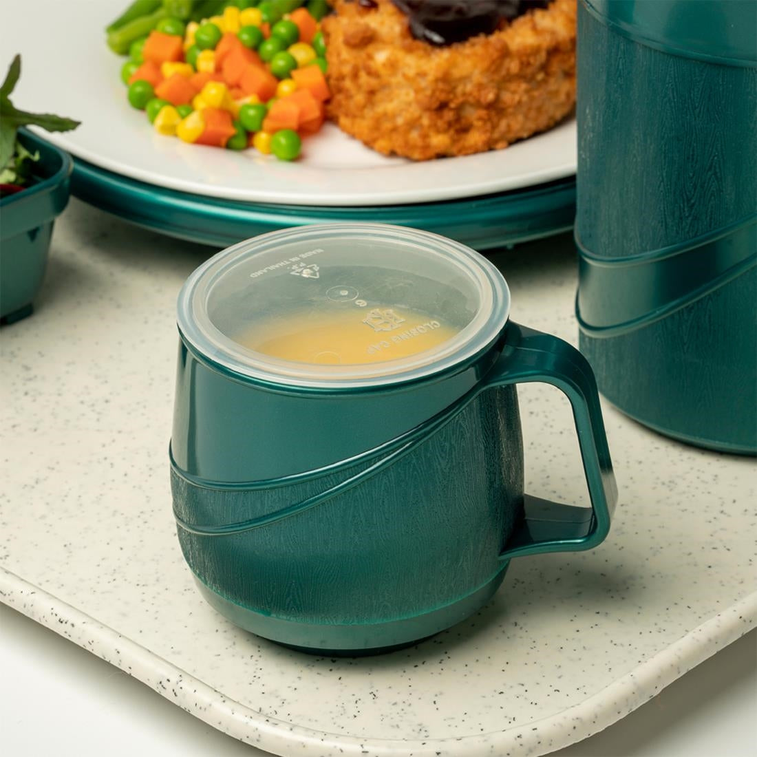KH Moderne Bev Mug Insulated Single Handle 250ml Green (24 Pack) (Pack of 24) • PAS-FZ136