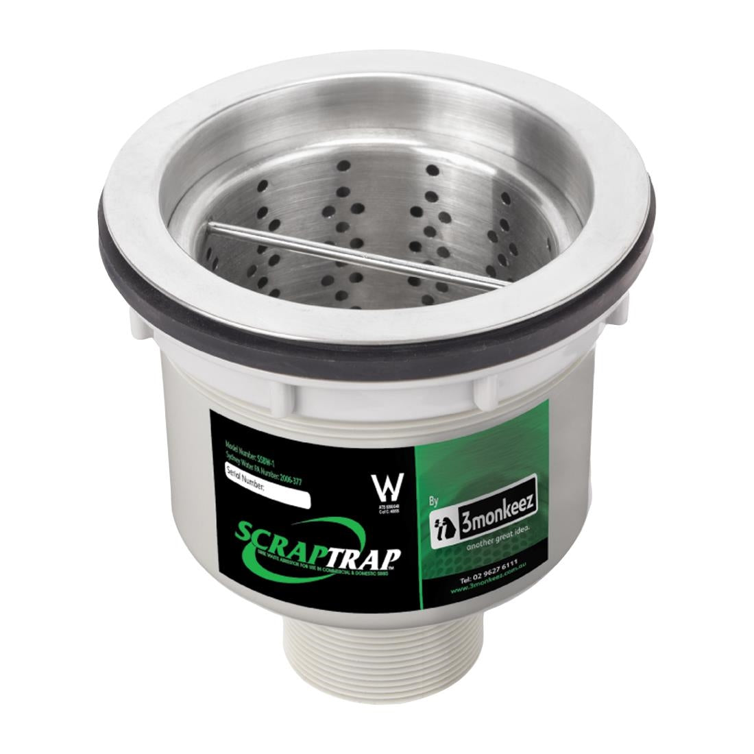 3Monkeez Sink Waste Arrestor - Suit 127mm Outlet • PAS-FZ224