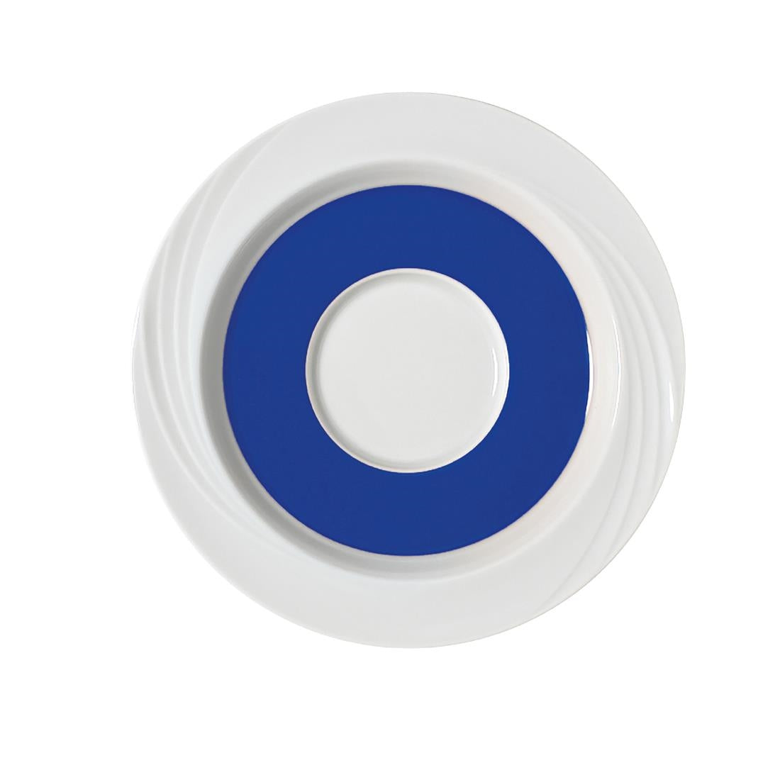 Schonwald Donna Senior Decor Saucer - Dark Blue Wide Band 169x21mm (12 Pack) (169mm | Pack of 12) • PAS-FZ362