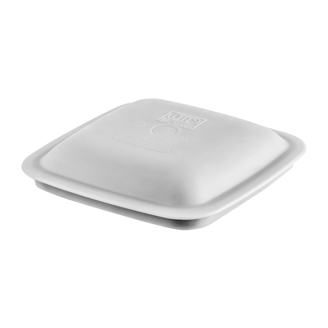 Poliware Reuseable Rigid Cover For Square Bowl Grey (25 Pack) (Grey | Pack of 25) • PAS-FZ435
