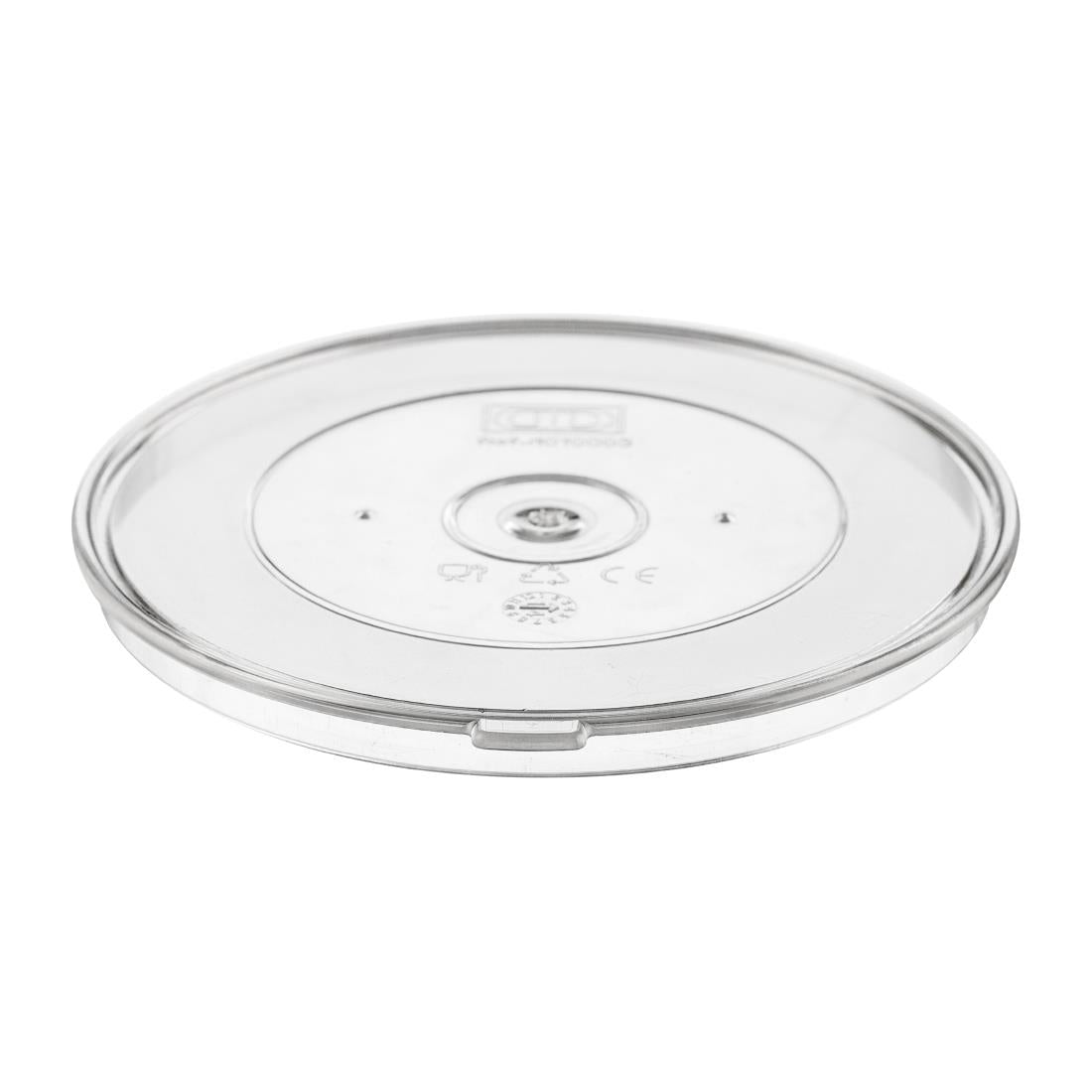 Poliware Reuseable Rigid Cover For Bowl With Handles Clear (48 Pack) (Clear | Pack of 48) • PAS-FZ466