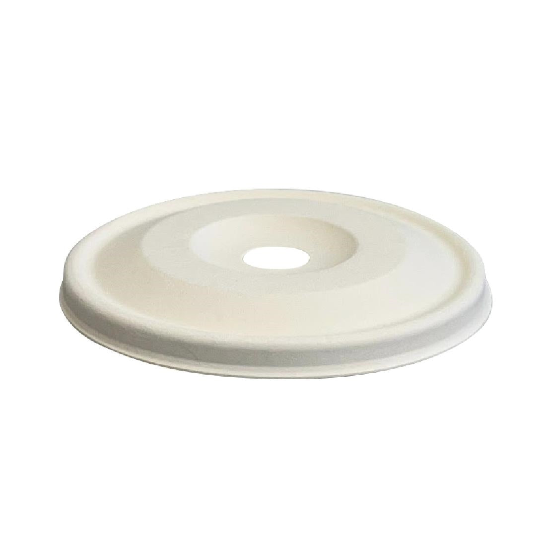 BioPak Cold Paper Surgarcane Flat BioCup Lids - 80mm (1000 Pack) (80mm | SugarcaneFlat Lid | Pack of 1000) • PAS-FZ992