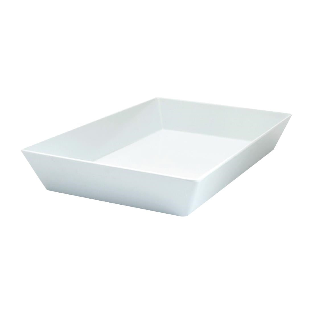 Ryner Melamine Rectangle Deep Dish White 450x300x70mm (2 Pack) (Material: Melamine | 450x300mm) • PAS-GB471
