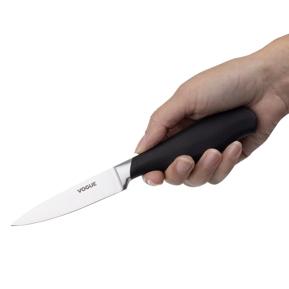 Vogue Soft Grip Paring Knife Black 85mm • PAS-GD756