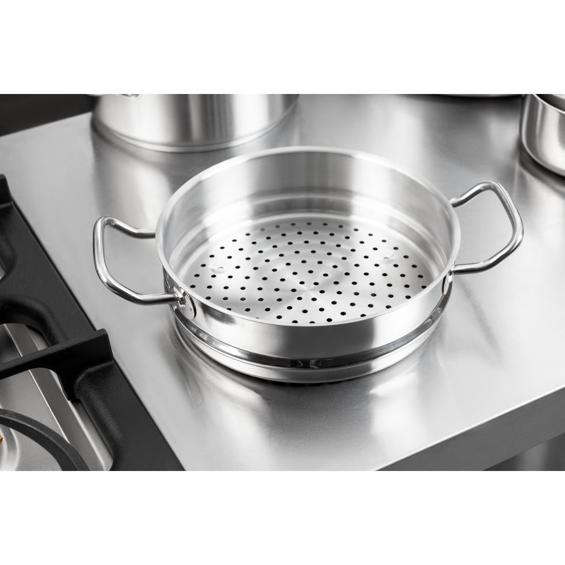 Vogue Stainless Steel & Aluminium Tri-Wall Steamer 240mm • PAS-GG033