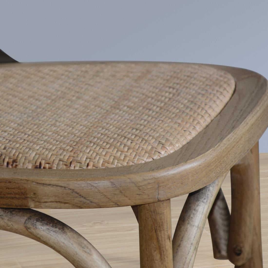 Bolero Natural Wooden Dining Chairs with Backrest (2 Pack) • PAS-GG656