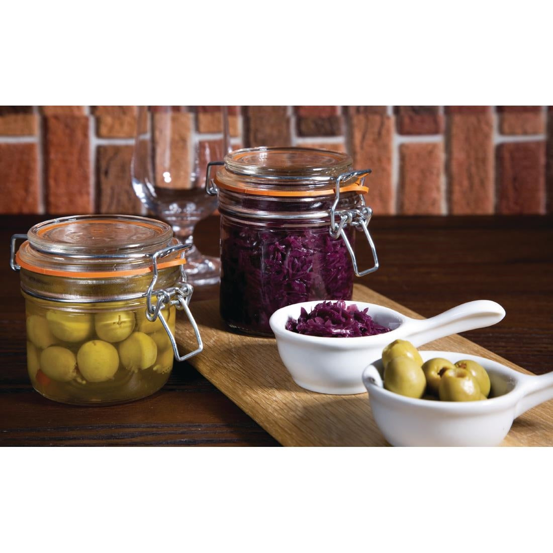 Vogue Clip Top Preserve Jars 285ml (6 Pack) (Capacity: 285ml / 9637oz | Pack of 6) • PAS-GH329