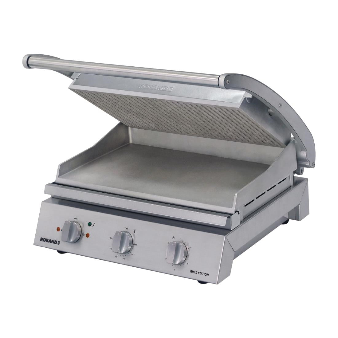 Roband 8 Slice Grill Station 2990w Ribbed Top Plate & Smooth Bottom GSA815R • PAS-GH847