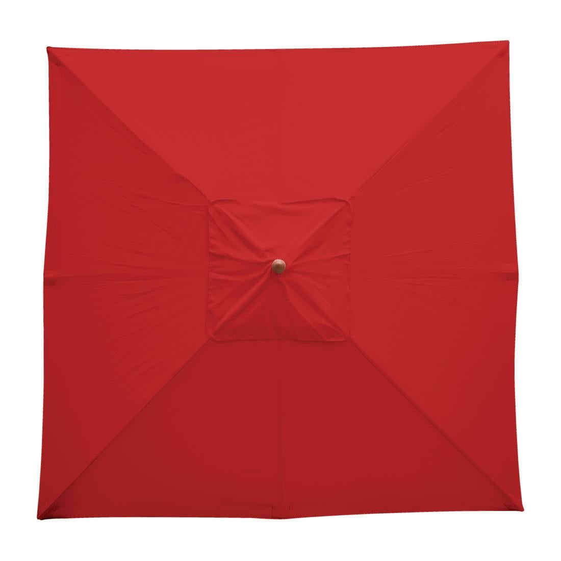 Bolero Square Umbrella 2.5m Diameter Red • PAS-GL306