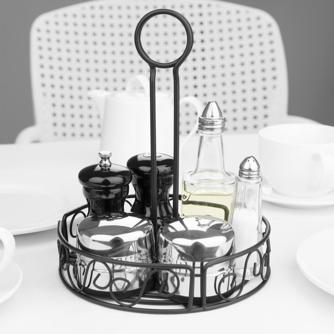 Olympia Wire Condiment Holder Black • PAS-GM245