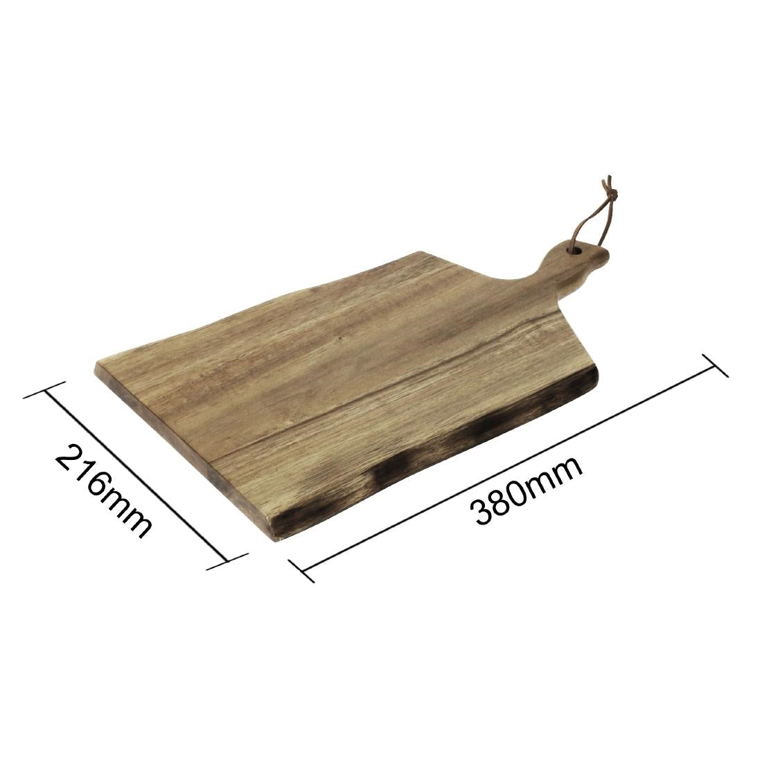 Olympia Acacia Wavy Handled Wooden Board Small • PAS-GM263