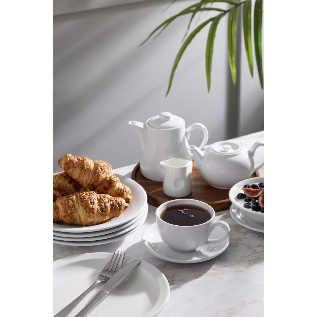 Olympia Whiteware Teapots 426ml (4 Pack) (Pack of 4) • PAS-CB473