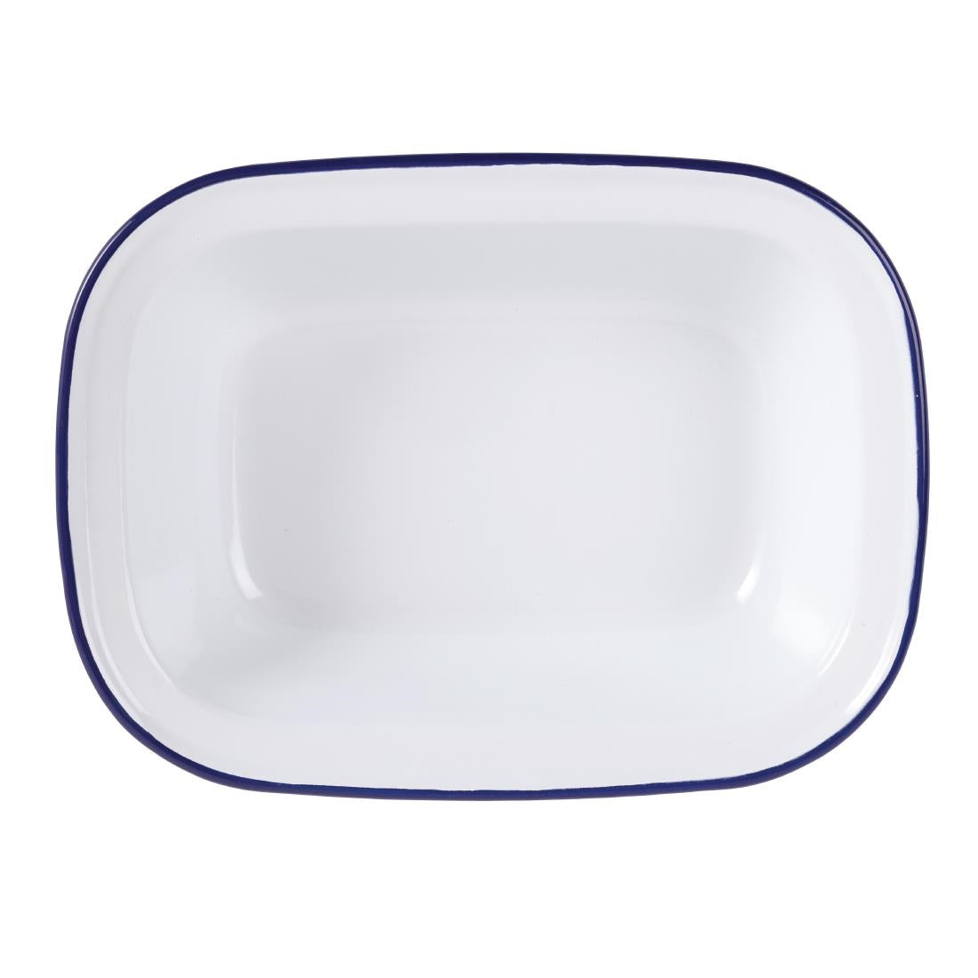 Olympia Enamel Pie Dish Rectangular 180x135mm (6 Pack) (Pack of 6) • PAS-GM511