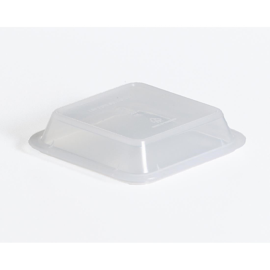 KH Healthcare Lid to fit Square Bowl Clear (12 Pack) (Compatible with GM956 | Ideal for healthcare | Box of 12) • PAS-GM957