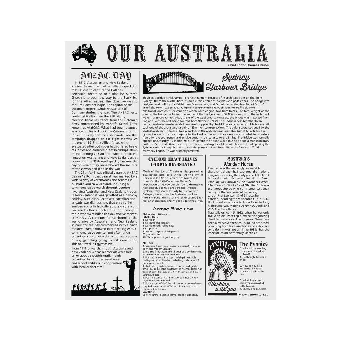 Greaseproof Paper Newsprint - 310x380mm (200 Sheets) • PAS-GP831