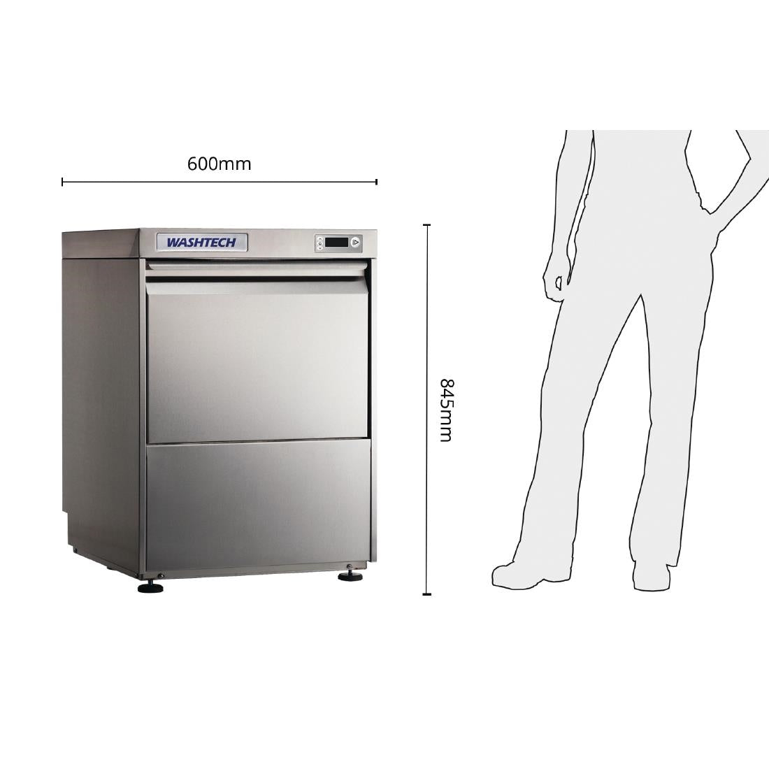Washtech by Moffat Under Bench Dishwasher & Glasswasher UL • PAS-GR910