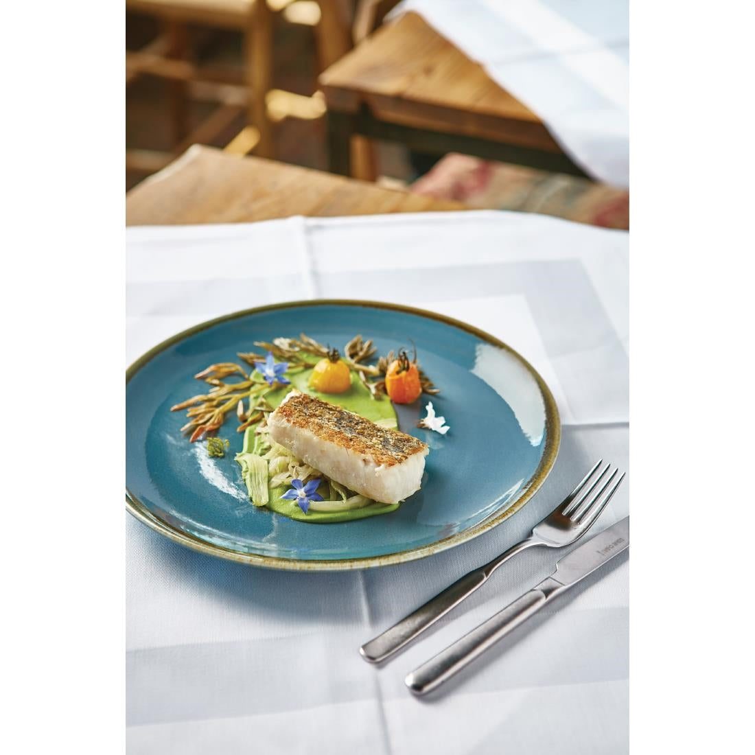 Olympia Kiln Ocean Round Coupe Plate - 280mm 11" (4 Pack) • PAS-GP465