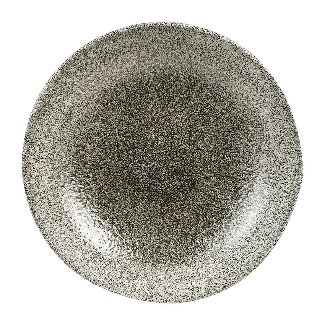Churchill Studio Prints Raku Round Coupe Bowls Quartz Black 248mm (12 Pack) • PAS-HC771