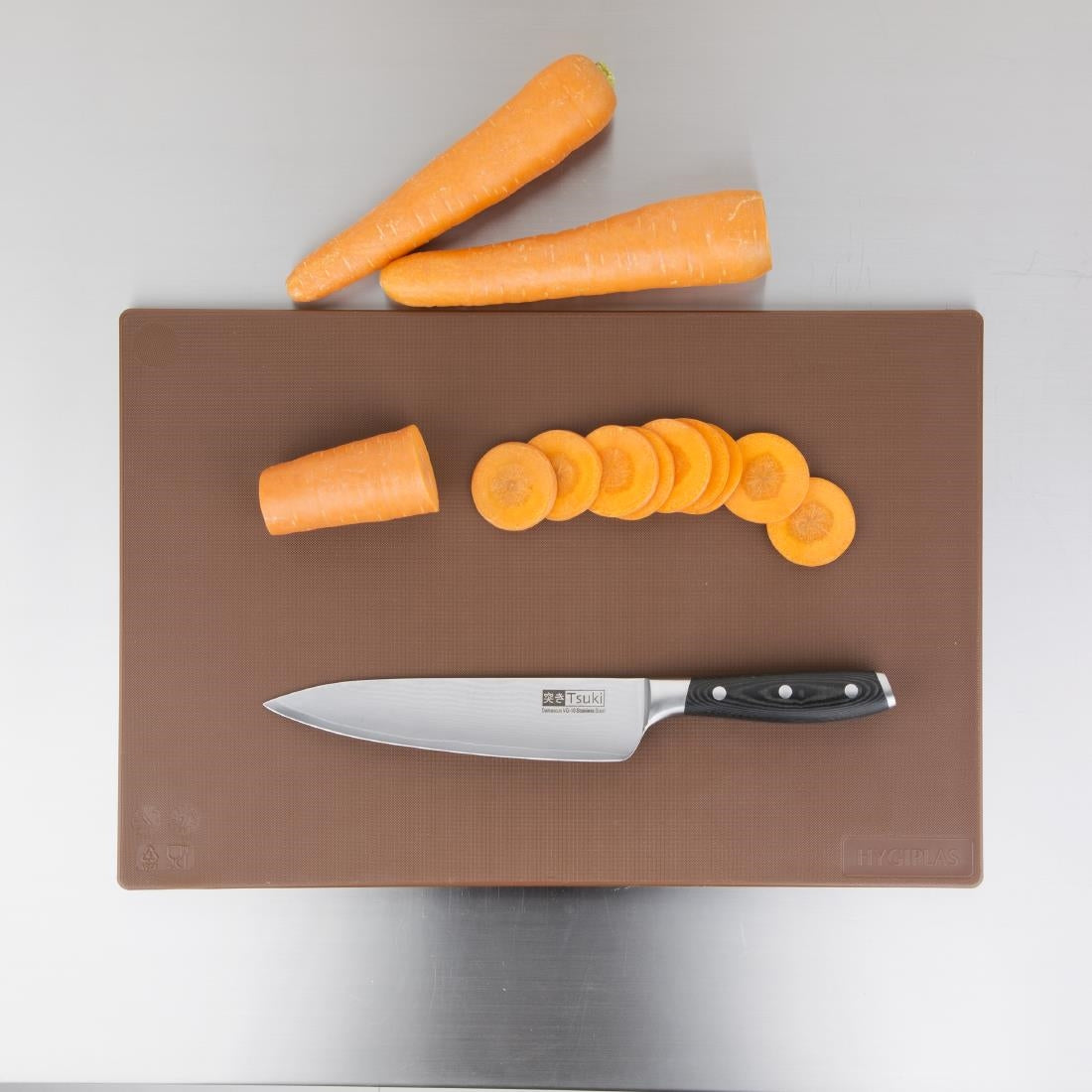 Hygiplas Antibacterial Low Density Chopping Board Brown - 450x300x10mm • PAS-HC857
