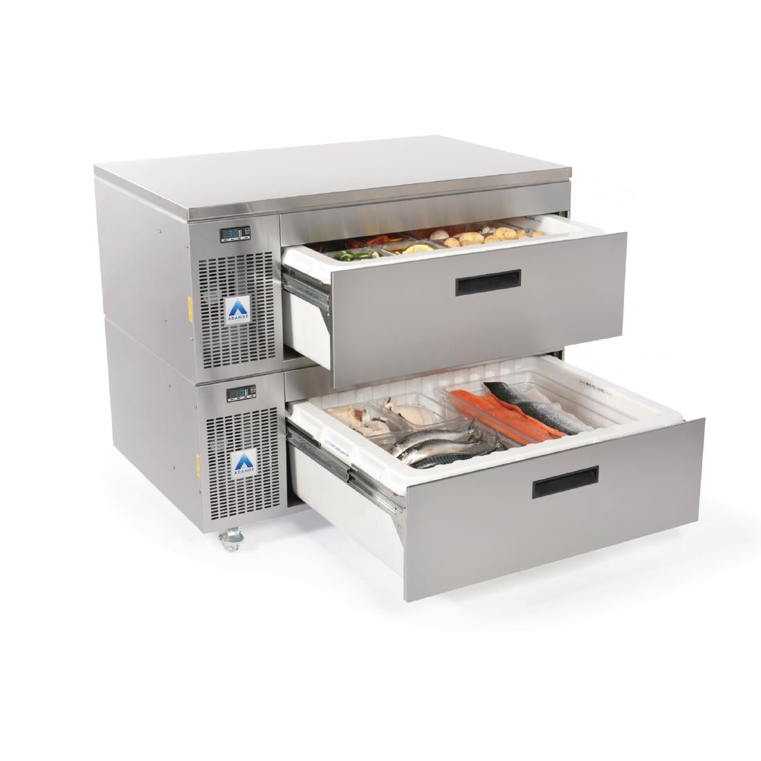 Adande VCS2.CW Slimline Refrigeration w/ Side Engine - Double Drawer • PAS-HD033