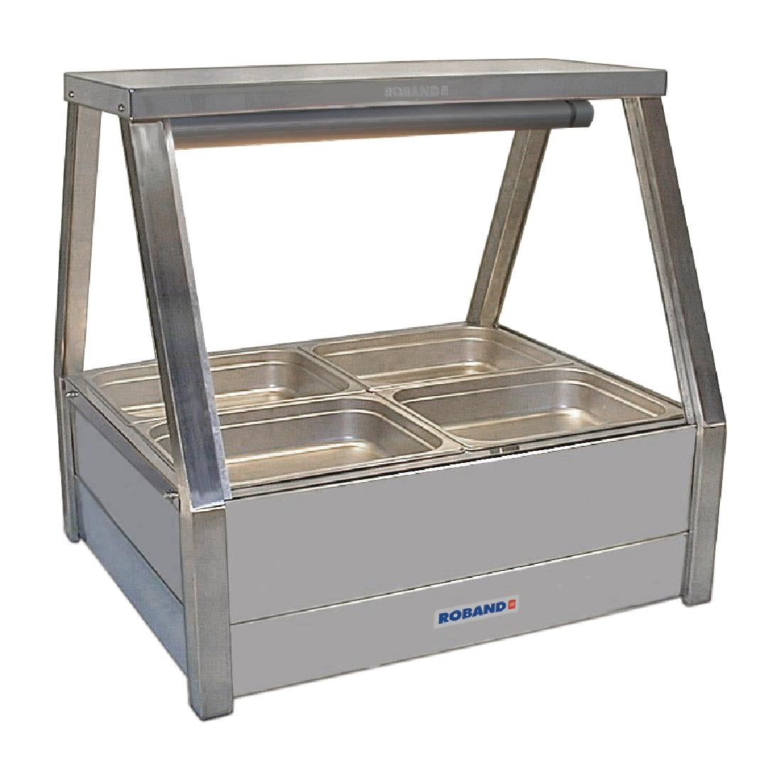 Roband E22 Straight Glass Food Display Bar With 4x 1/2 Gastronorm Pans • PAS-HJ593