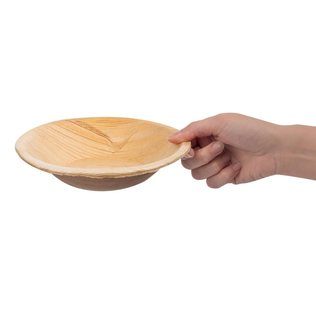 Fiesta Compostable Deep Palm Leaf Plates Round 175mm (100 Pack) (175(Ø)mm | Pack Quantity: 100) • PAS-HT873