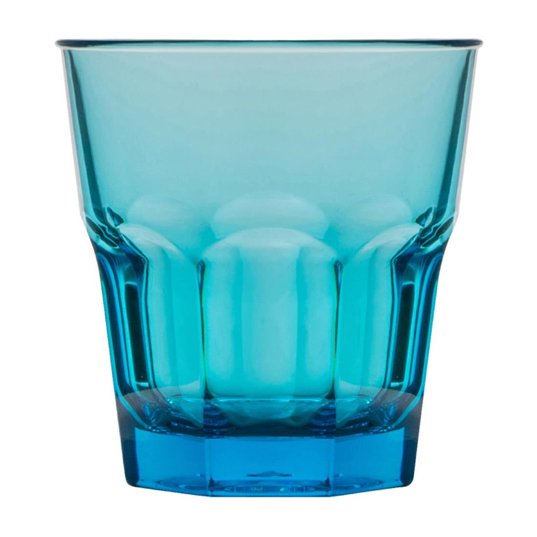 Polysafe Rock Tumbler Glass Aqua - 240ml (24 Pack) (Capacity 240ml | Pack 24) • PAS-HU539