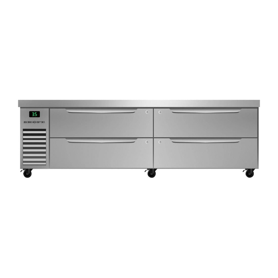 SKOPE ProSpec Four Drawer Chefbase GN 2/1 Left Hand Fridge • PAS-HU559